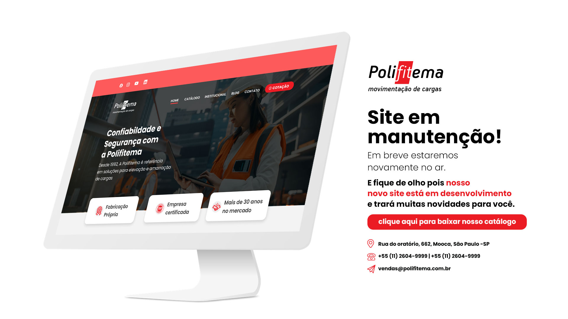 Polifitema - Movimentações em cargas. Site em Manutenção! Em breve estaremos novamente no ar. E fique de olho pois nosso novo site está em desenvolvimento e trará muitas novidades para você.