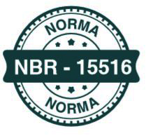 Tabela com especificações para linga de corrente de acordo com a NBR-15516.