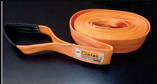 cinta reboque dobrada na cor laranja